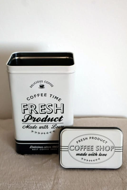 Lata Café Vintage Blanc et Noir 1500ml – photo 3